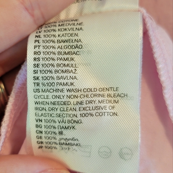 H&M Baby Pink Long Puff Sleeve Cotton Mini Dress - Picture 8 of 8